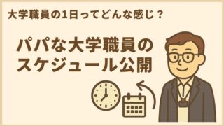 大学職員の1日ってどんな感じ？パパな大学職員のスケジュール公開