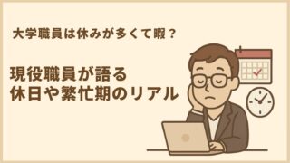 大学職員は休みが多くて暇？現役職員が語る休日や繁忙期のリアル